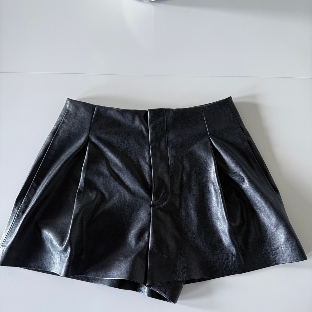 Alice + Olivia Sleek Black High Waist Shorts